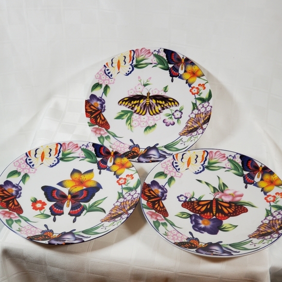 Butterfly Plates with Plate Rack - Picture 1 of 5